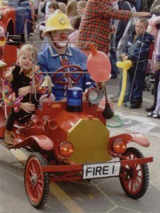 Fireman Clown Bluey on parade