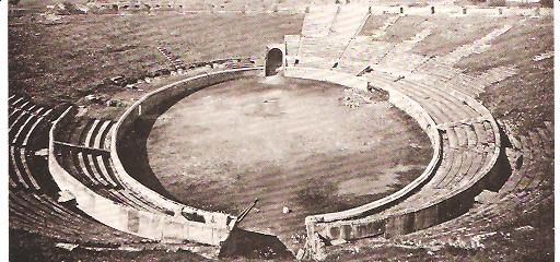 Ancient Roman amphitheatre at Pompeii