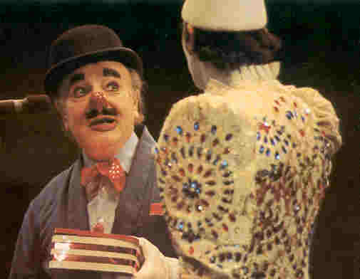 Charlie Cairoli and son at Blackpool Tower Circus