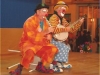 Clown Bluey and Conk perform on stage, Terceira, Azores