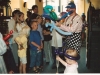 Clown Bluey entertains at a corporate event in Denmark