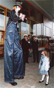 Clown Legs: Bluey entertaining a youngster in the early 80s